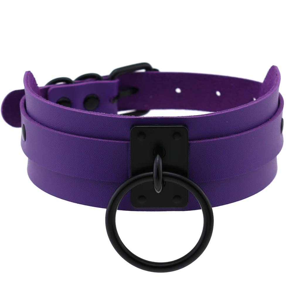 PU Leather Choker w/ Large O-Ring
