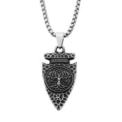 Viking Tree of Life Pendant Necklace Stainless Steel