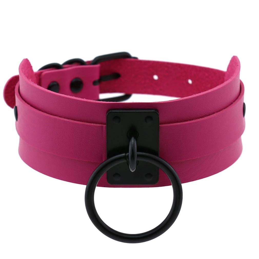 PU Leather Choker w/ Large O-Ring