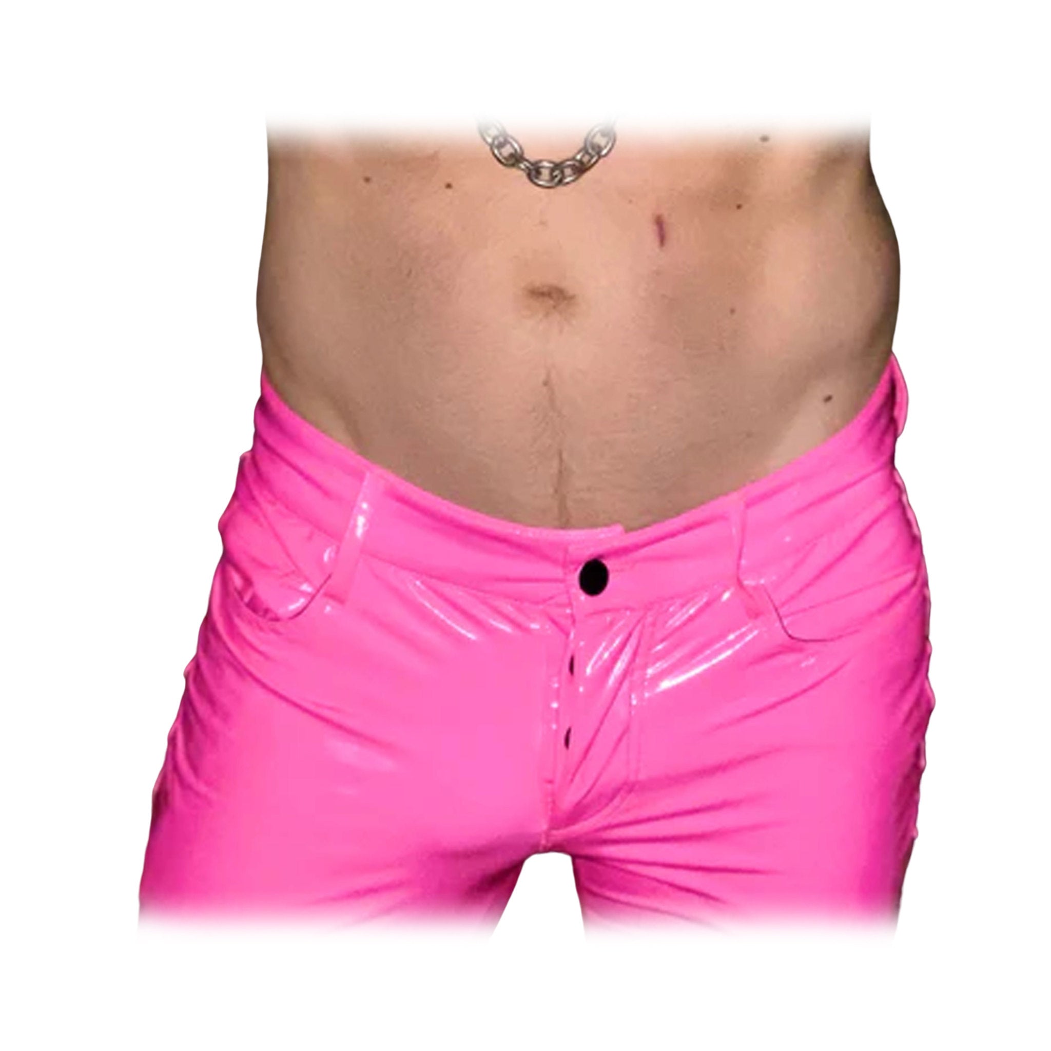 Men's Bone Fit Vinyl Skinny Jeans