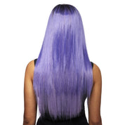 Super Vixen Amethyst Purple Pink Ombre Long Straight Side Part- Wig