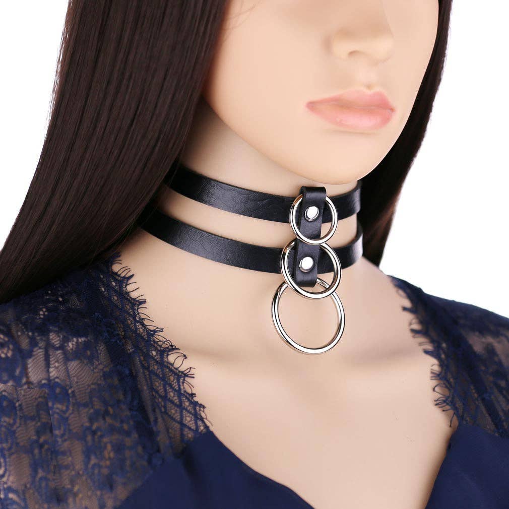 Leather O-Ring Choker