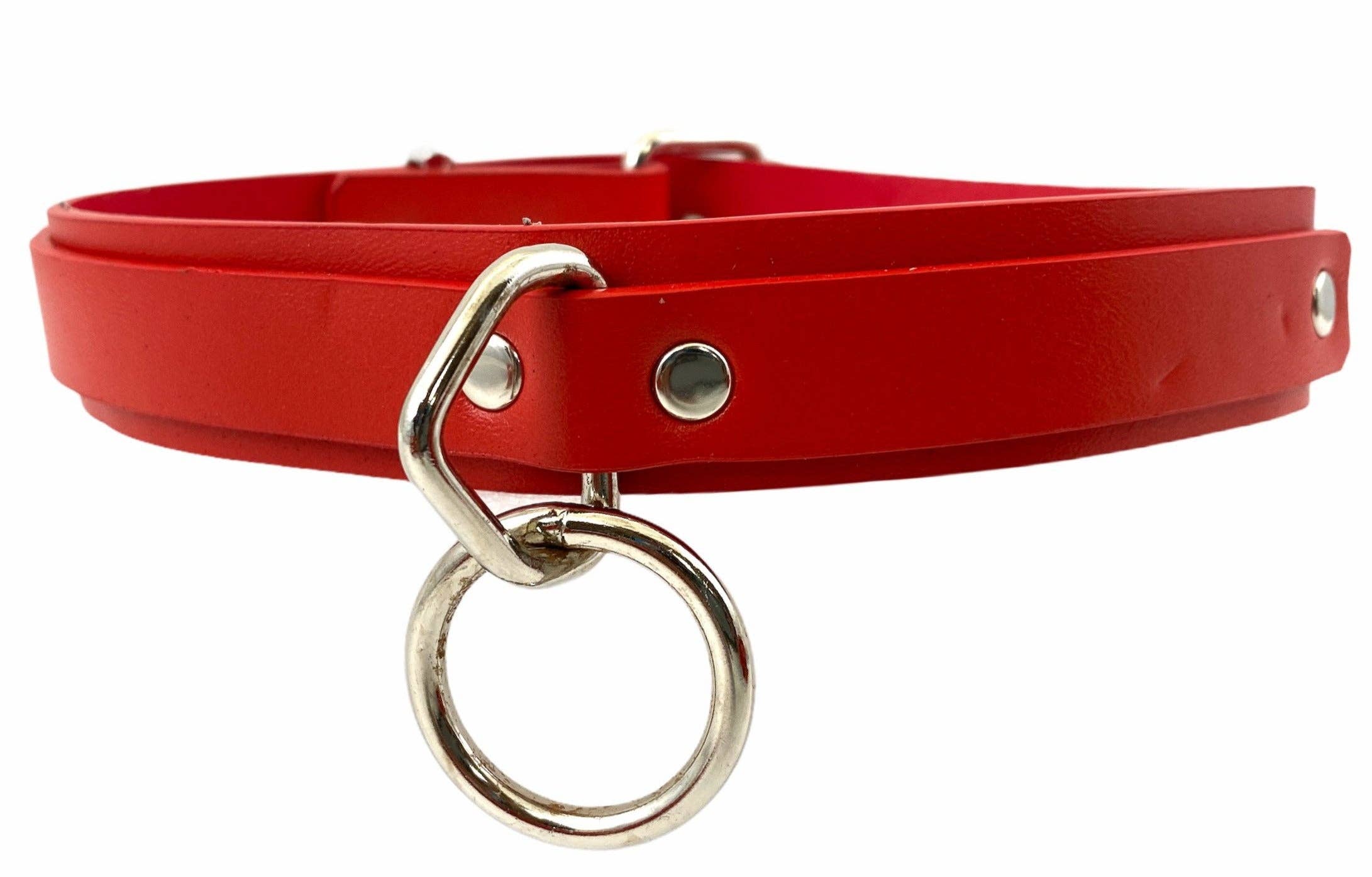VEGAN LEATHER BONDAGE CHOKER