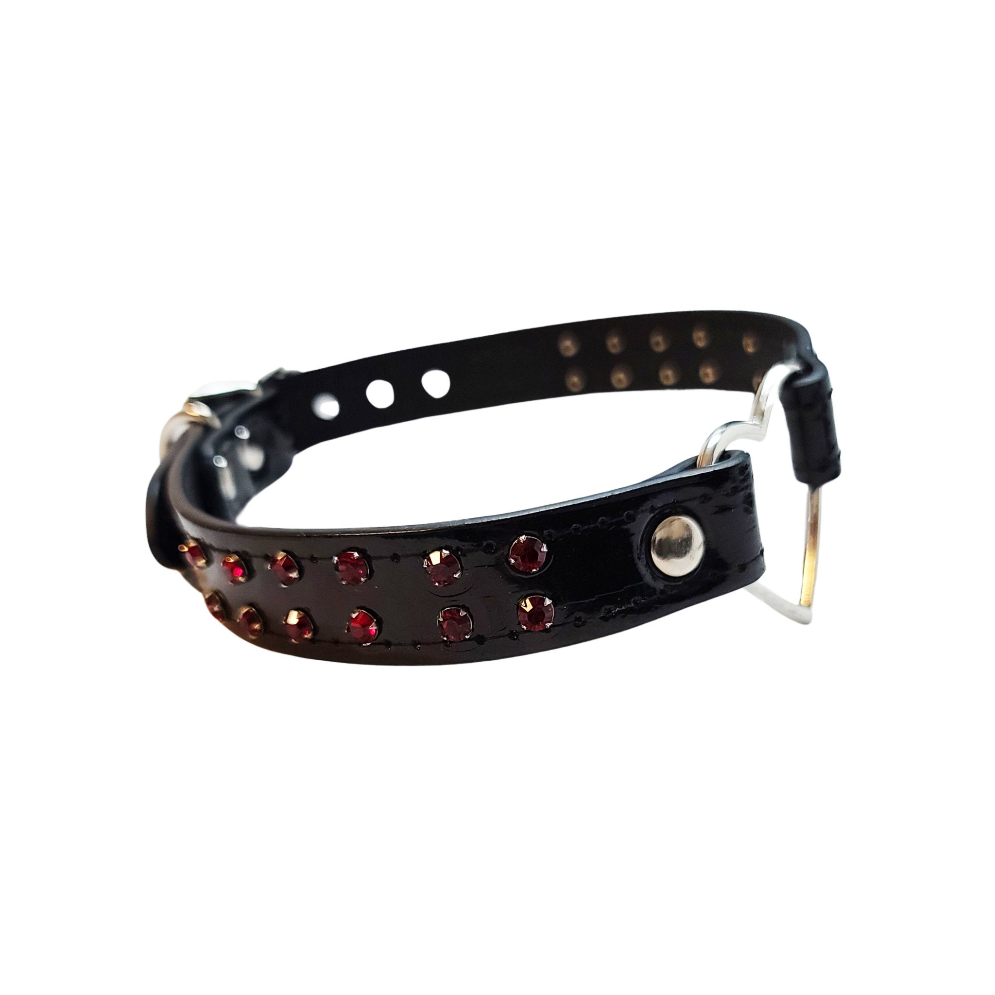 Heart Choker with Double Row Rhinestones