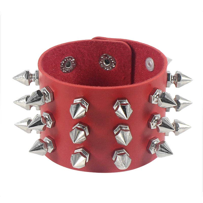 Gothic Punk Stud PU Bracelet