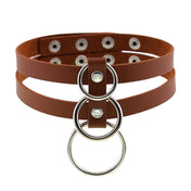 Leather O-Ring Choker
