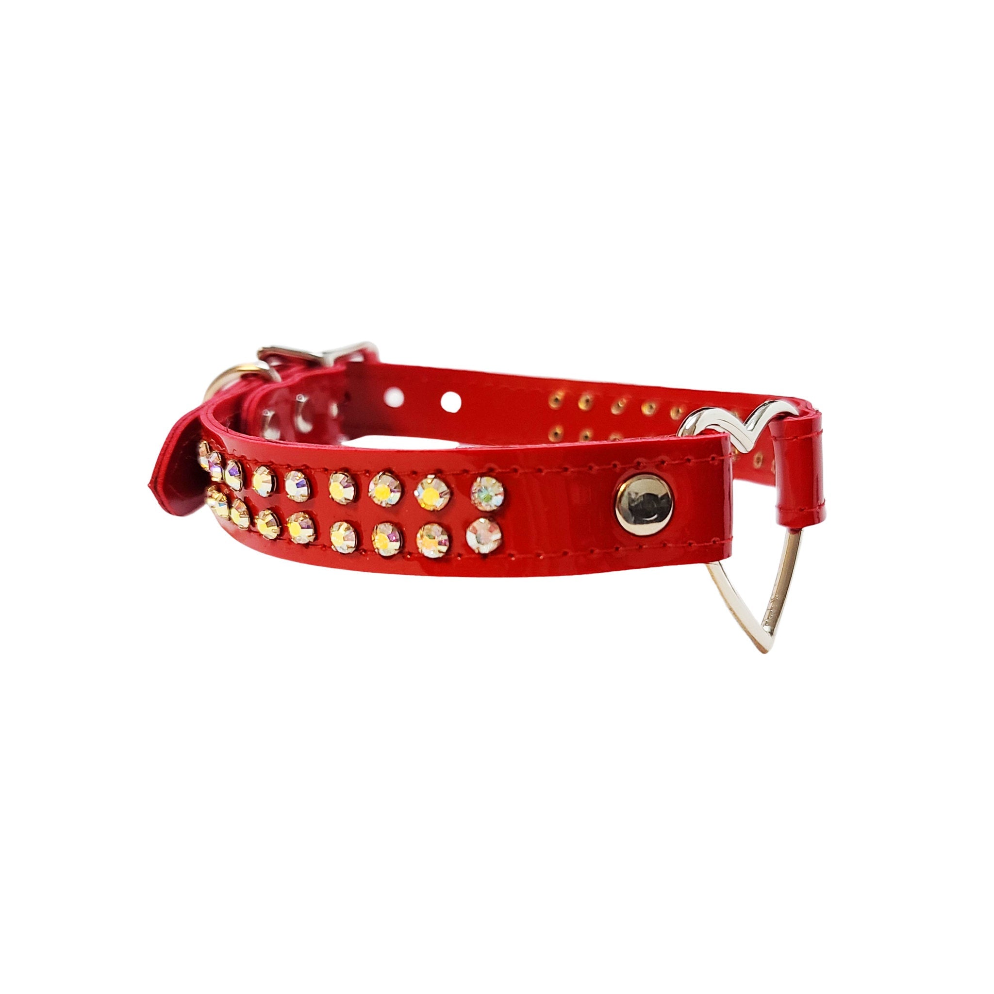 Heart Choker with Double Row Rhinestones