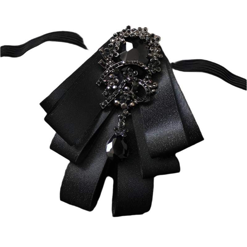 Satin Jabot, Gothic gem, pre-tie, adjustable elastic strap, gothic fashion accessory, luxury satin jabot.