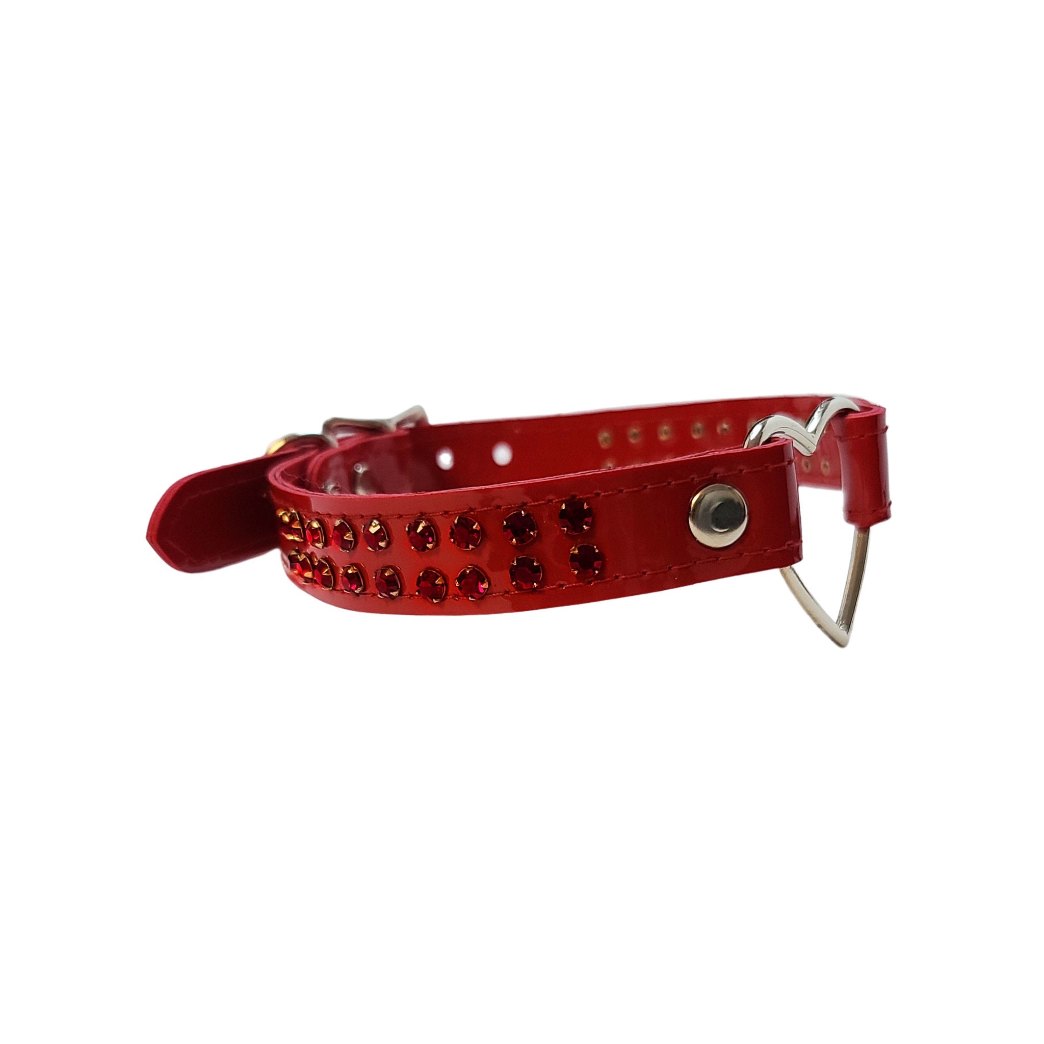 Heart Choker with Double Row Rhinestones