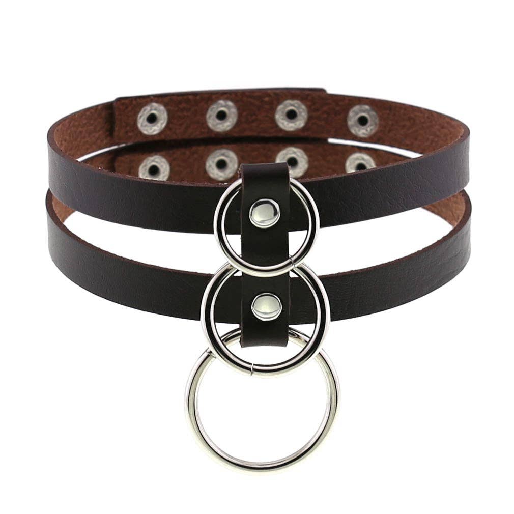 Leather O-Ring Choker