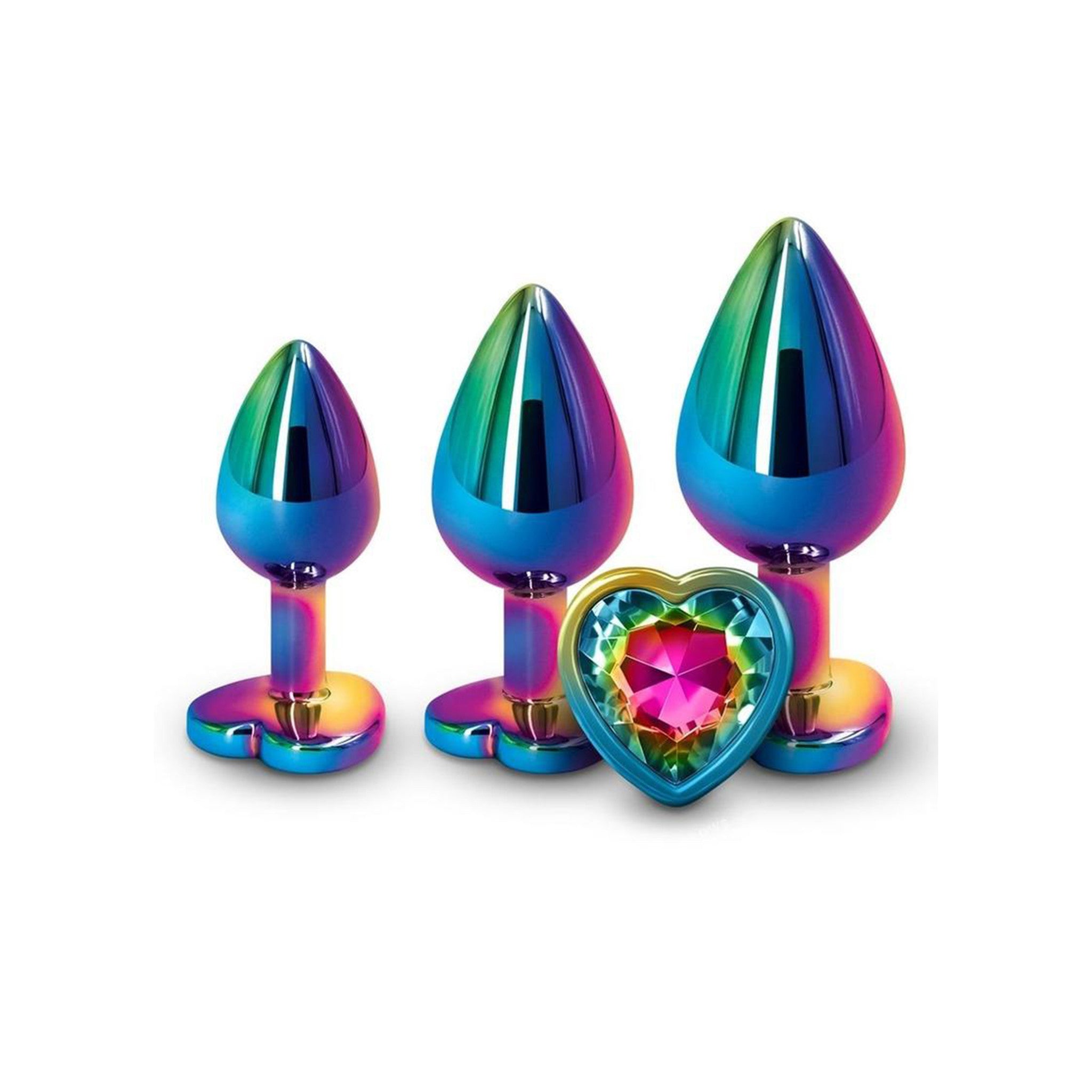 Rear Assets Aluminum Gem Anal Plug Trainer Kit