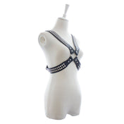 Halford Style Studded X-Cross PVC Vegan Chest Harness