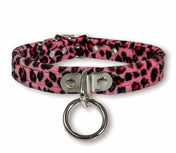 FUZZY LEOPARD BONDAGE CHOKER