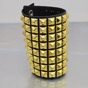 8 ROW PYRAMID STUD SNAP BRACELET