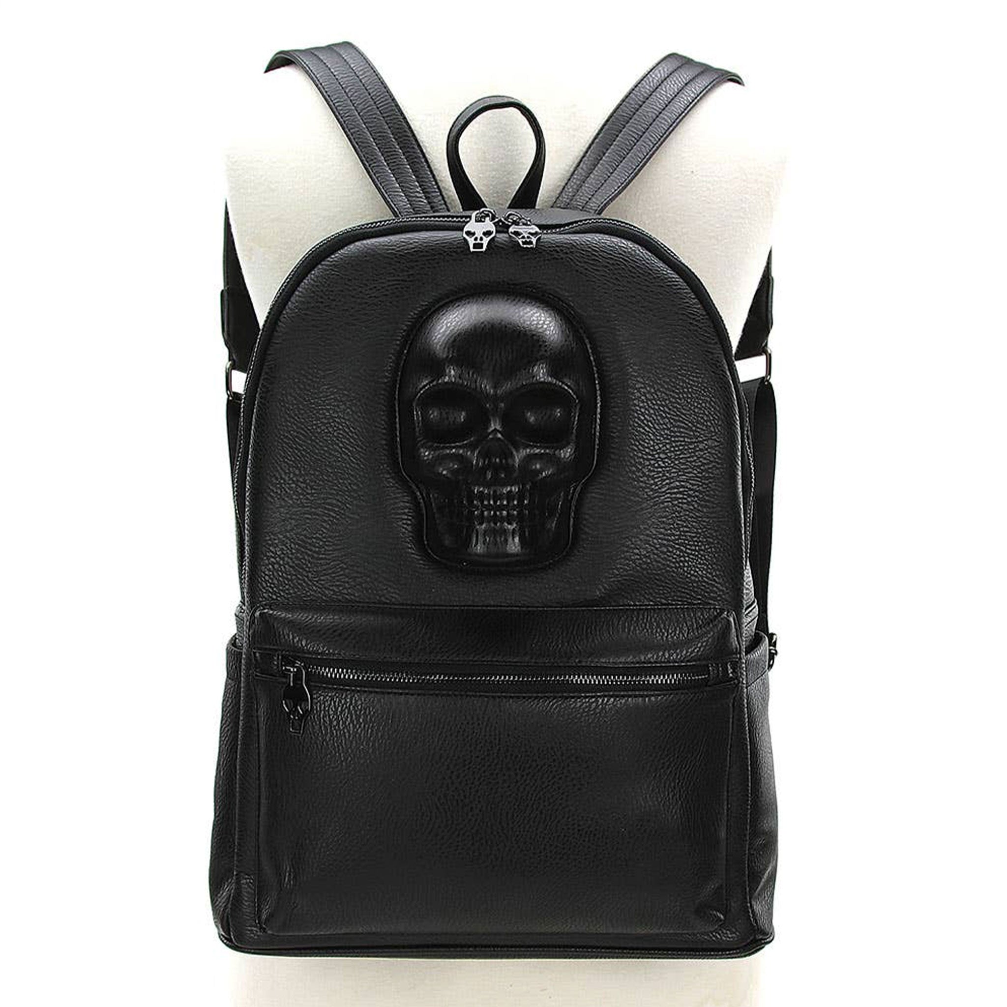 Vinyl skull backpack