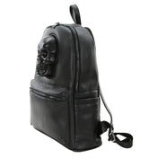 Vinyl backpack with protruding skull