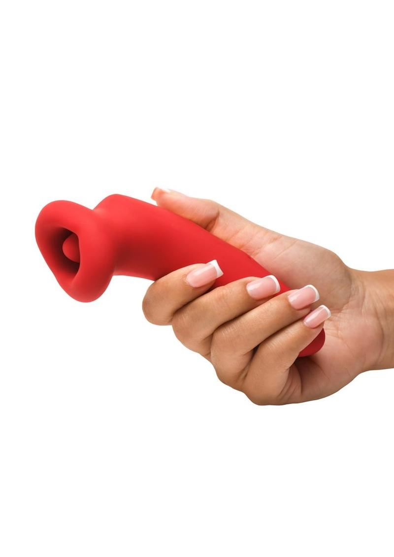 Kiss Sucking and Vibrating Clitoral Stimulator - Red