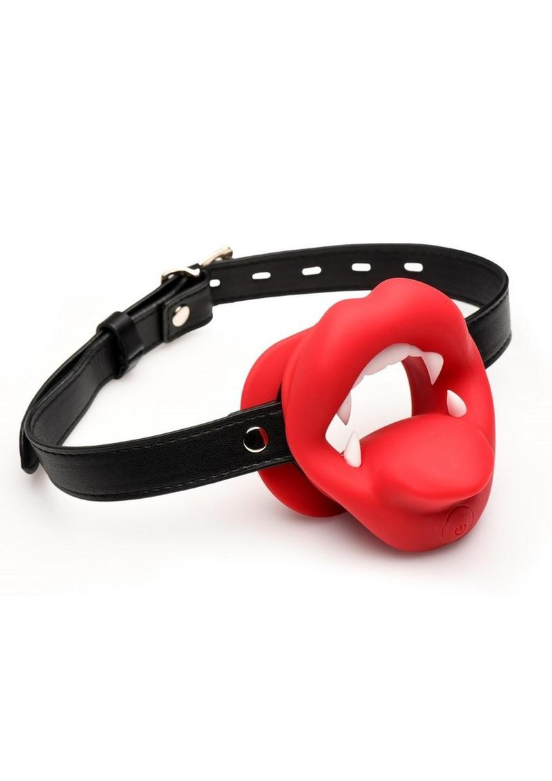 MS Vampire Vibrating Mouth Gag - Red