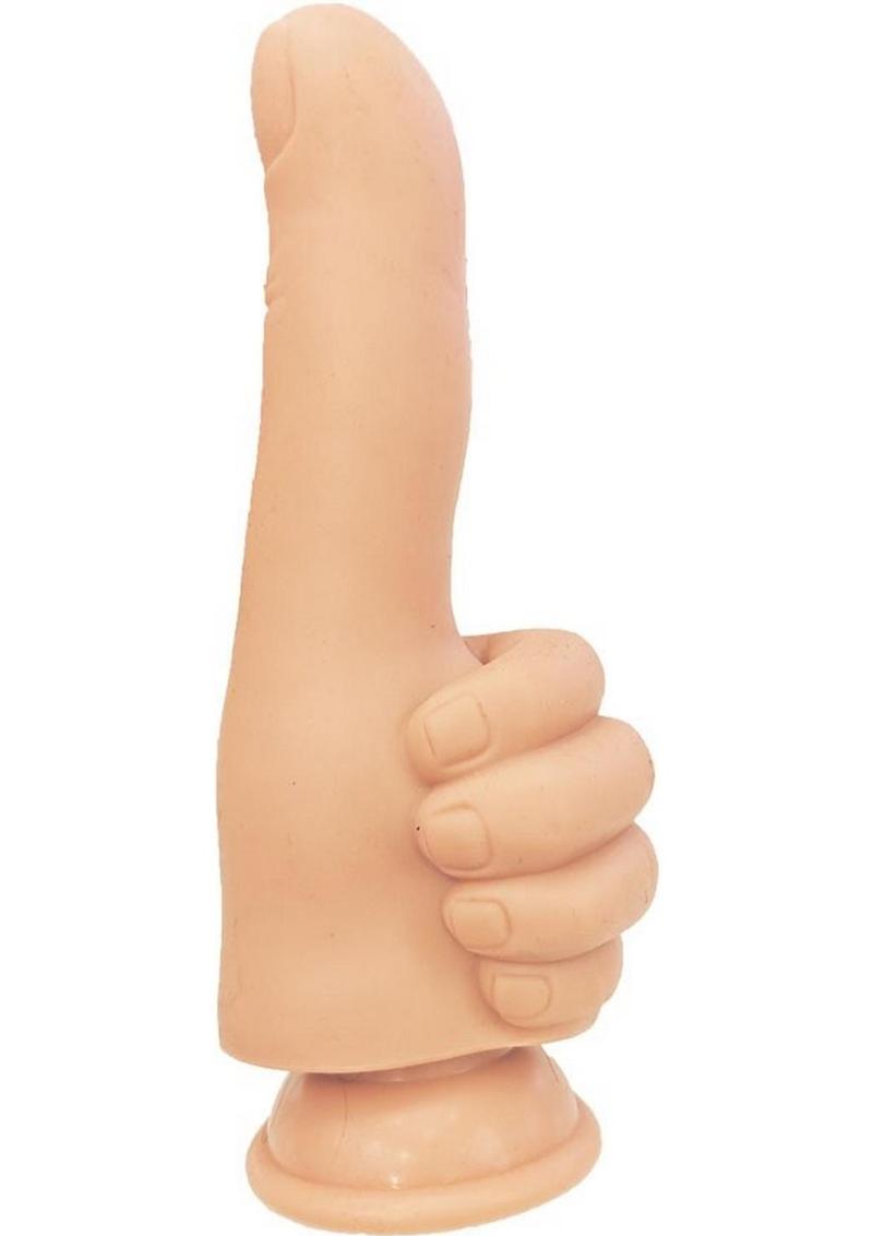 Thumbs Up Silicone Dildo - Vanilla