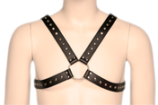 Cross-Chest PVC Vegan Leather Chest Harness