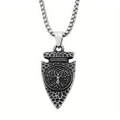 Viking Tree of Life Pendant Necklace Stainless Steel