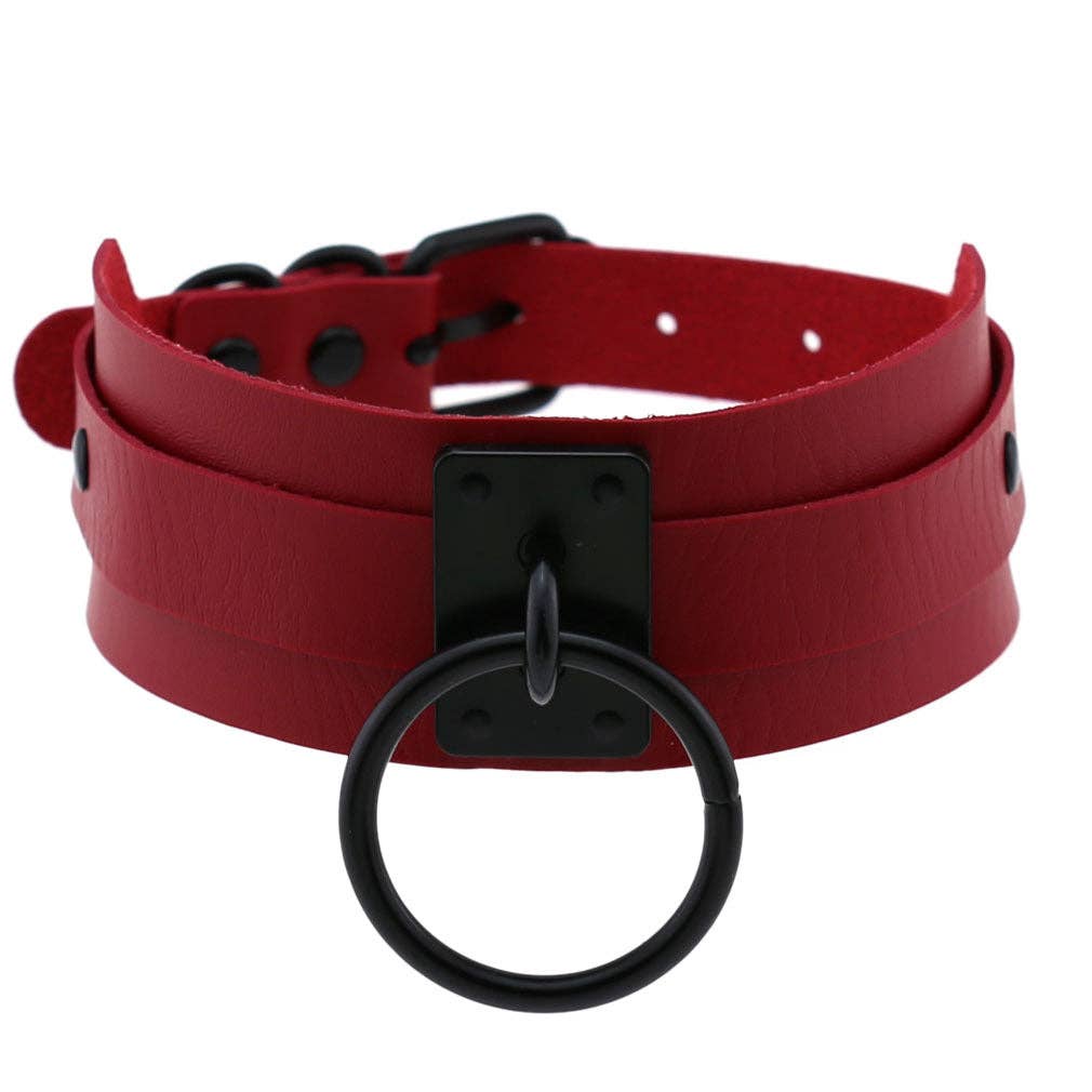 PU Leather Choker w/ Large O-Ring