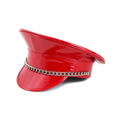 Patent Captain Hat With Chain