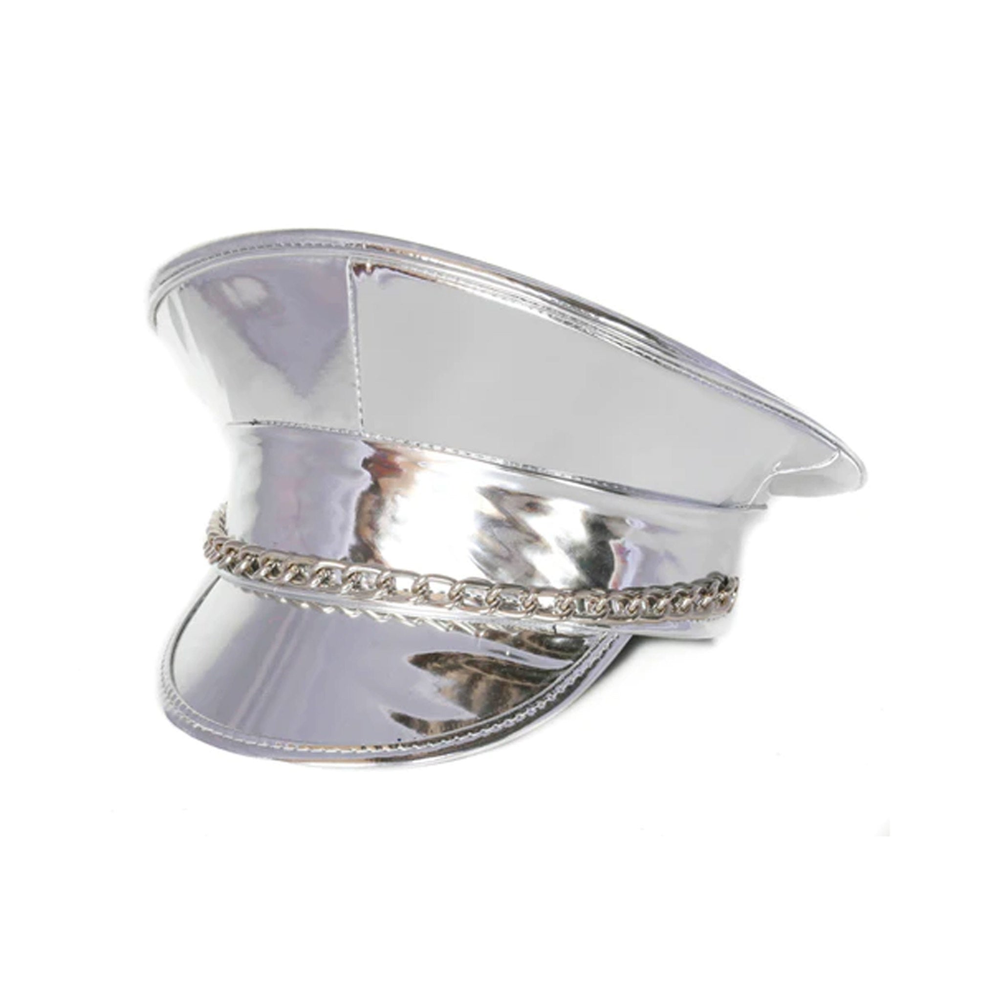 Patent Captain Hat With Chain