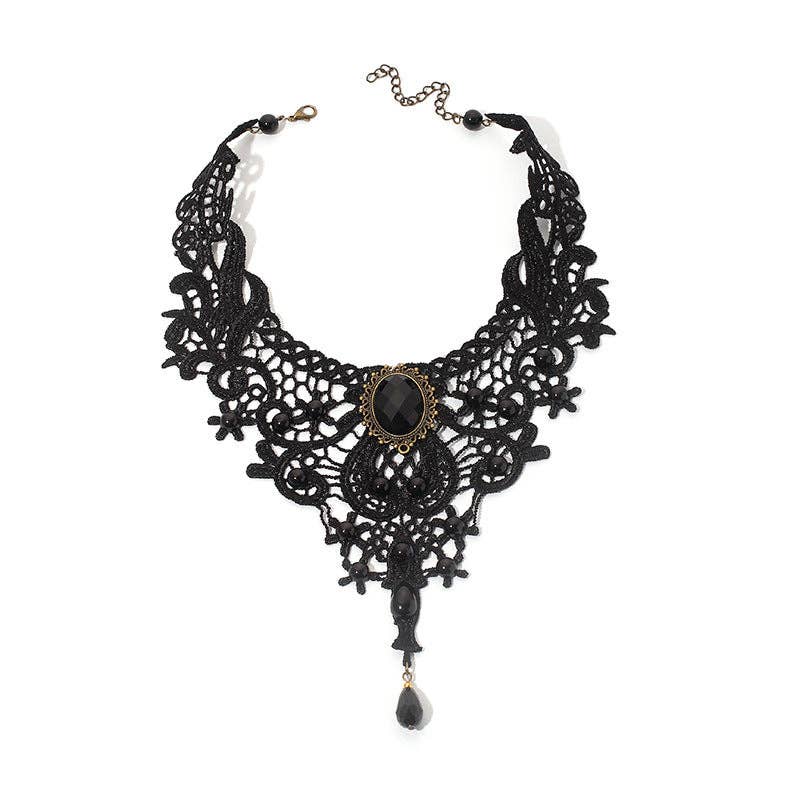 Gothic Lace Choker Collar Necklace for Women