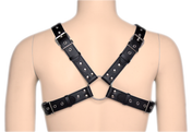 Cross-Chest PVC Vegan Leather Chest Harness