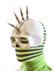 Skull XL Spiked Mohawk Half Mask