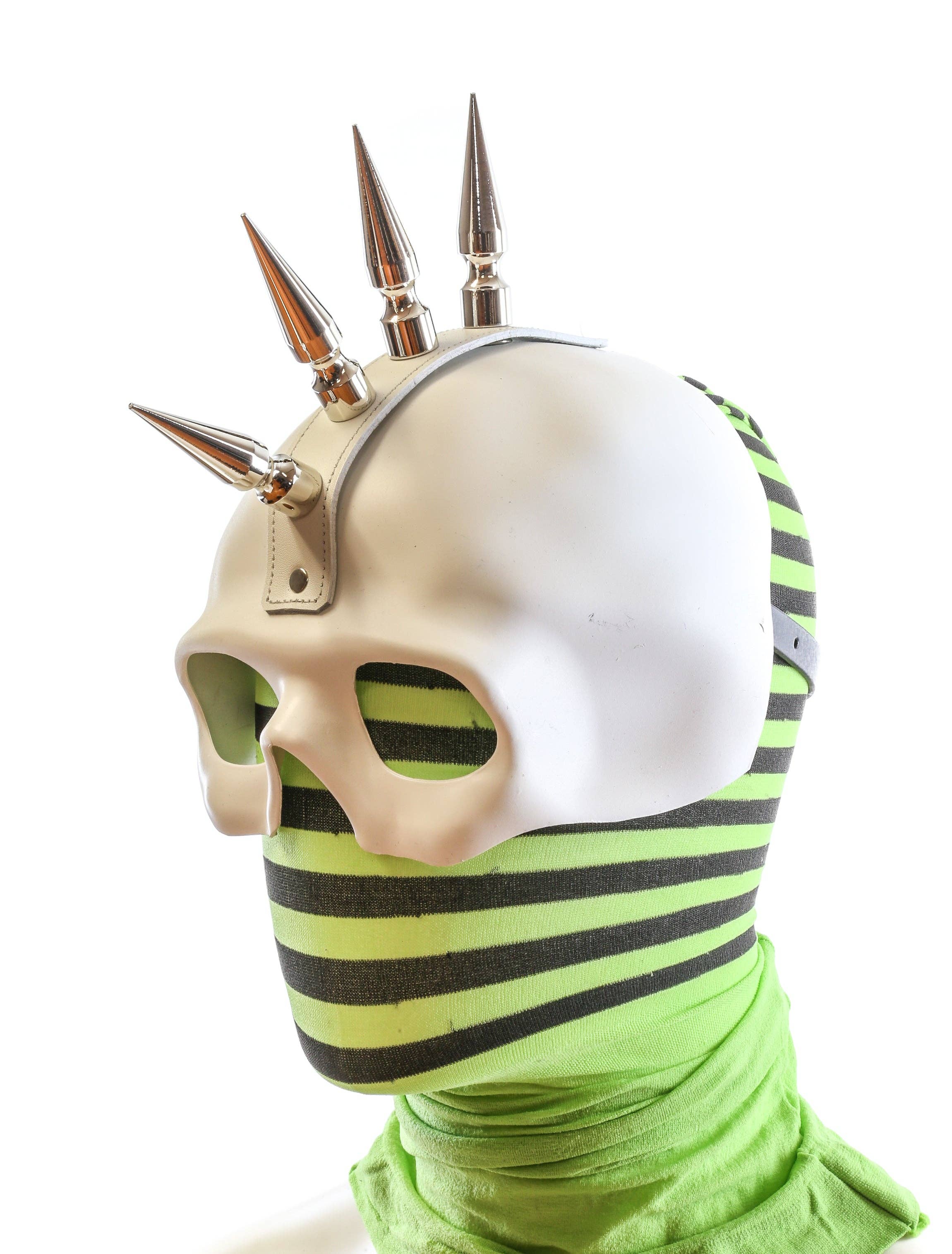 Skull XL Spiked Mohawk Half Mask