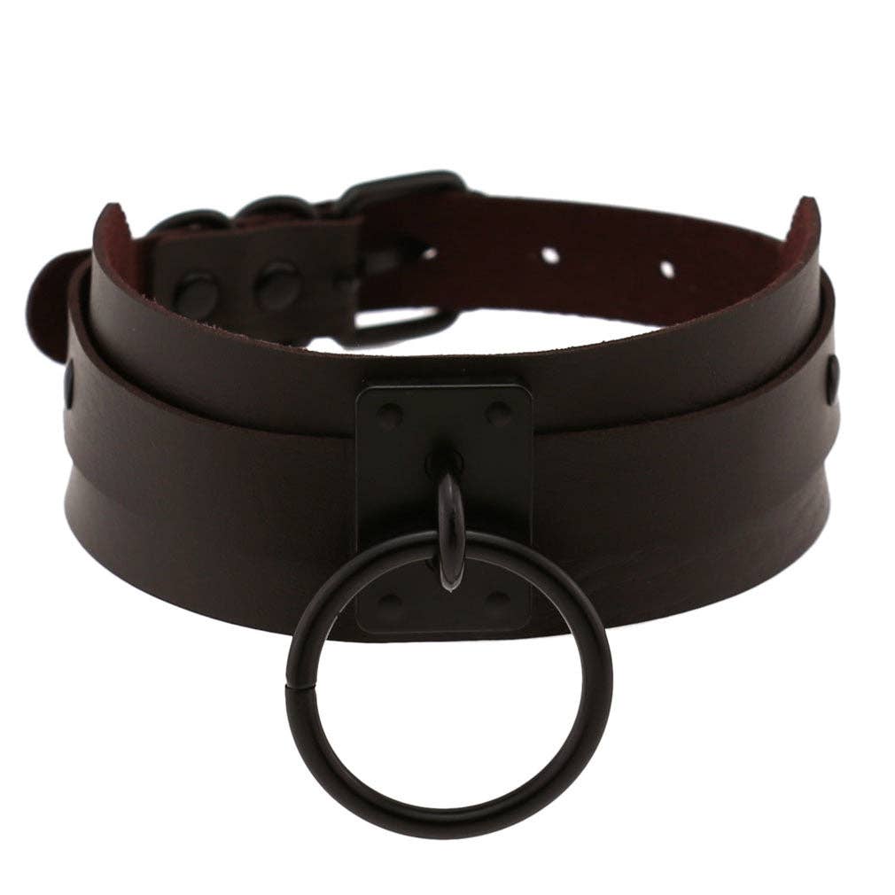 PU Leather Choker w/ Large O-Ring