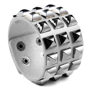 Leather Bracelet Geometric Design