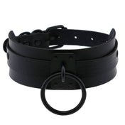 PU Leather Choker w/ Large O-Ring