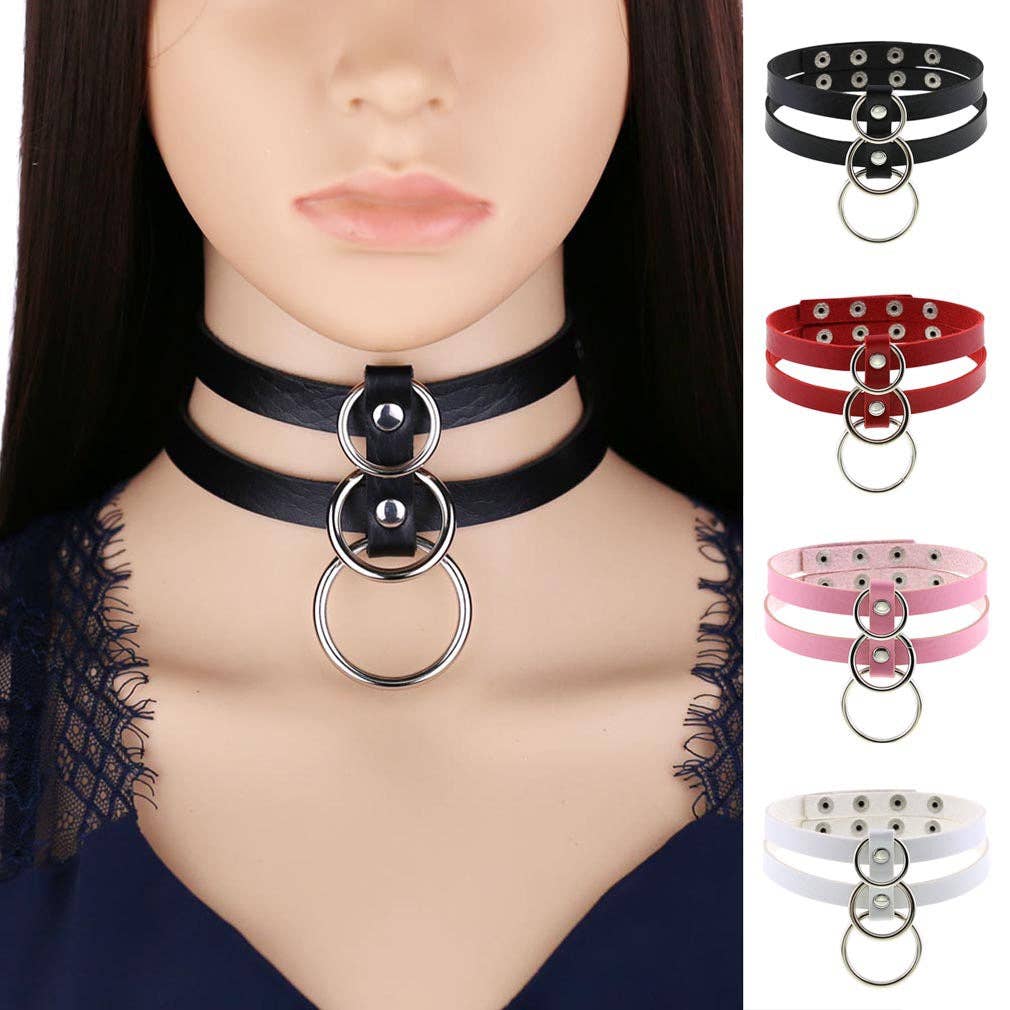 Leather O-Ring Choker