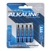 Batteries AAA LR03 alkaline dry-cell 4-pack 4-pk non-rechargeable electronic electric electrical adult-toys
