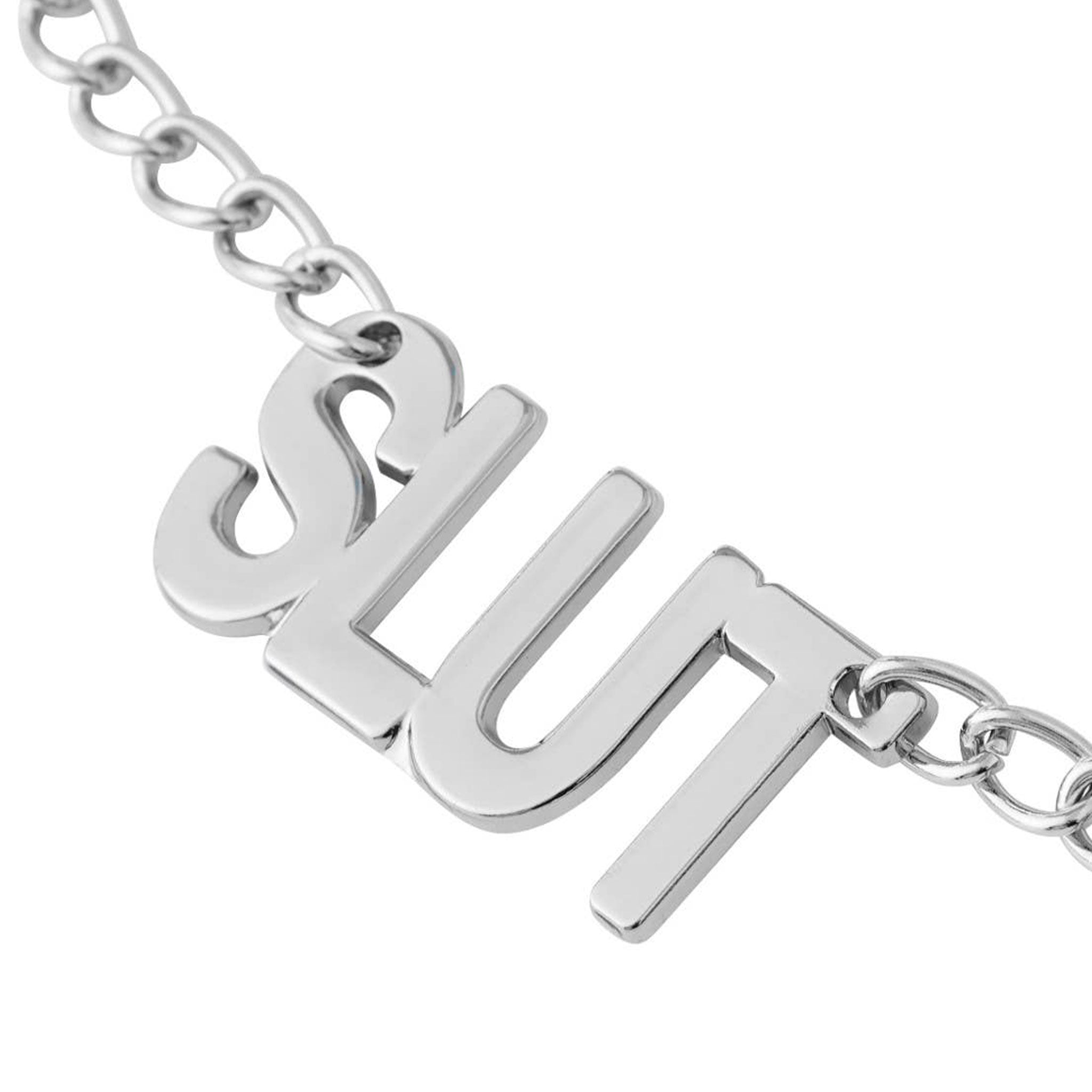 Metal metallic rubber chain accessories nipple nipple-clamps rubber-tipped screw-clamps adjustable name-plate statement-plate hanging-chain suspended shiny glossy high-polish mirror-shine comfortable fetish fashion alt-fashion alternative bedroom dungeon bondage bdsm bdsm-toys kink kinky kinky-play nipple-play nipple-toys sensory-play pain pinch pressure unisex adult-toys silver slut 