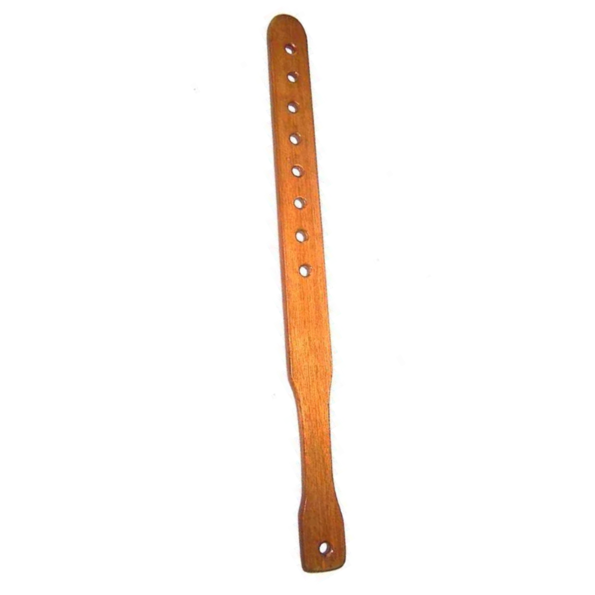 Wooden BDSM paddle, air hole impact paddle, slim spanking slapper, fetish discipline tool, BDSM impact play paddle, lightweight wood spanking gear.