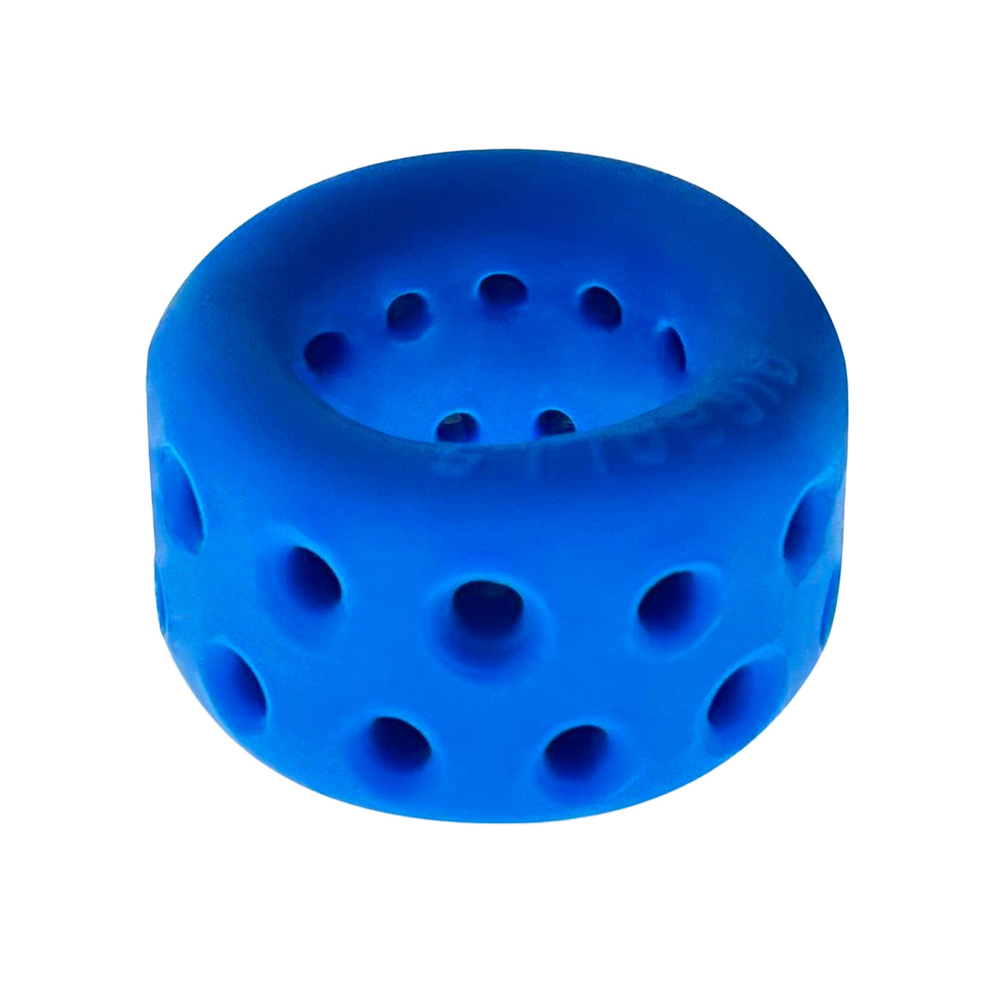 TPR silicone blend ball stretcher ball-stretcher ballstretcher cock ring cockring cock-ring cnb cock&ball cock-and-ball non-vibe non-vibrating vented waffle lightweight drainage breathable stretchy ergo-dip ergonomic adult-toys blue