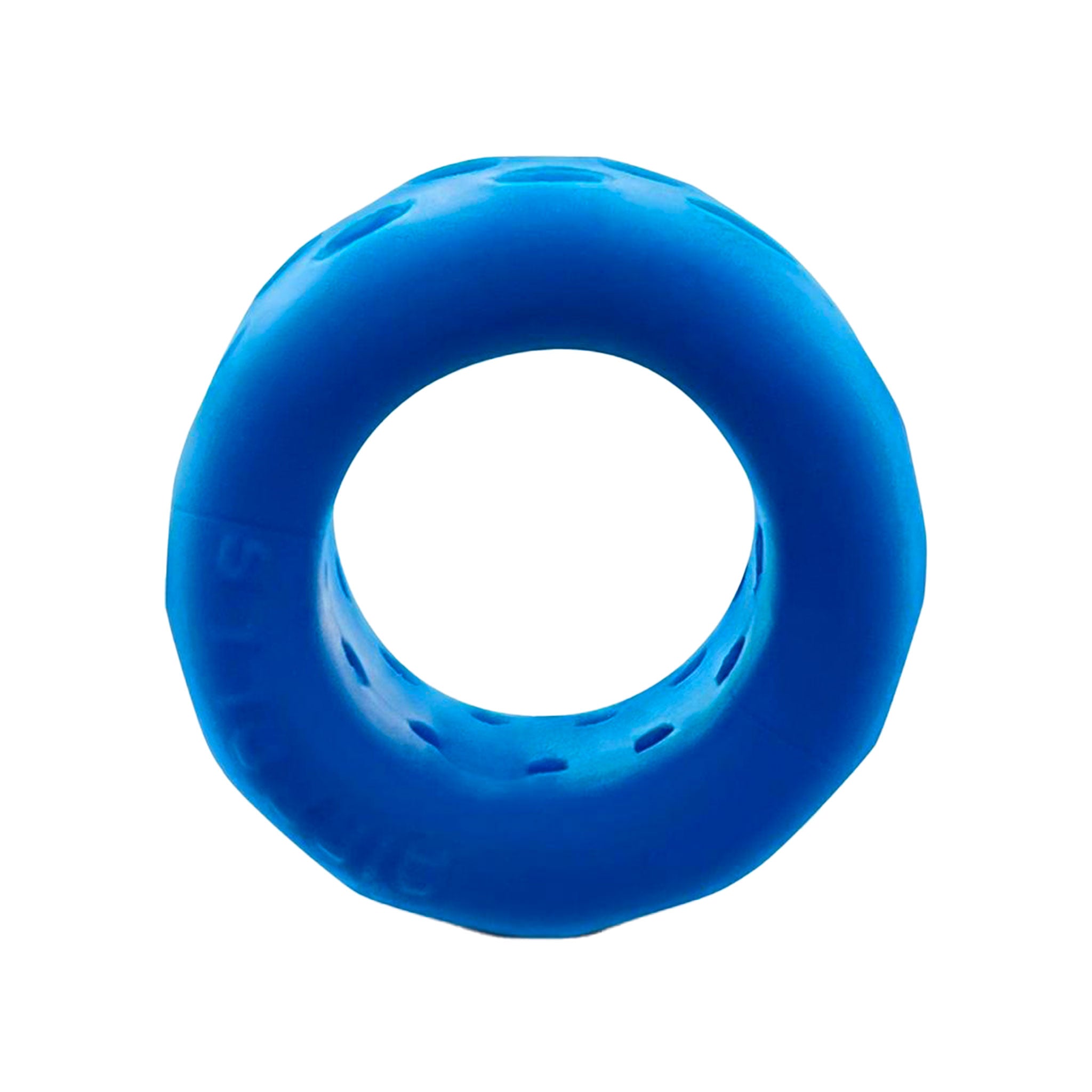 TPR silicone blend ball stretcher ball-stretcher ballstretcher cock ring cockring cock-ring cnb cock&ball cock-and-ball non-vibe non-vibrating vented waffle lightweight drainage breathable stretchy ergo-dip ergonomic adult-toys blue