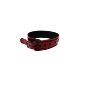 anaconda leather adjustable collar burgundy suede leather collar removable o ring steel buckle adjustable fit gothic accessory adult fashion edgy collar alternative style