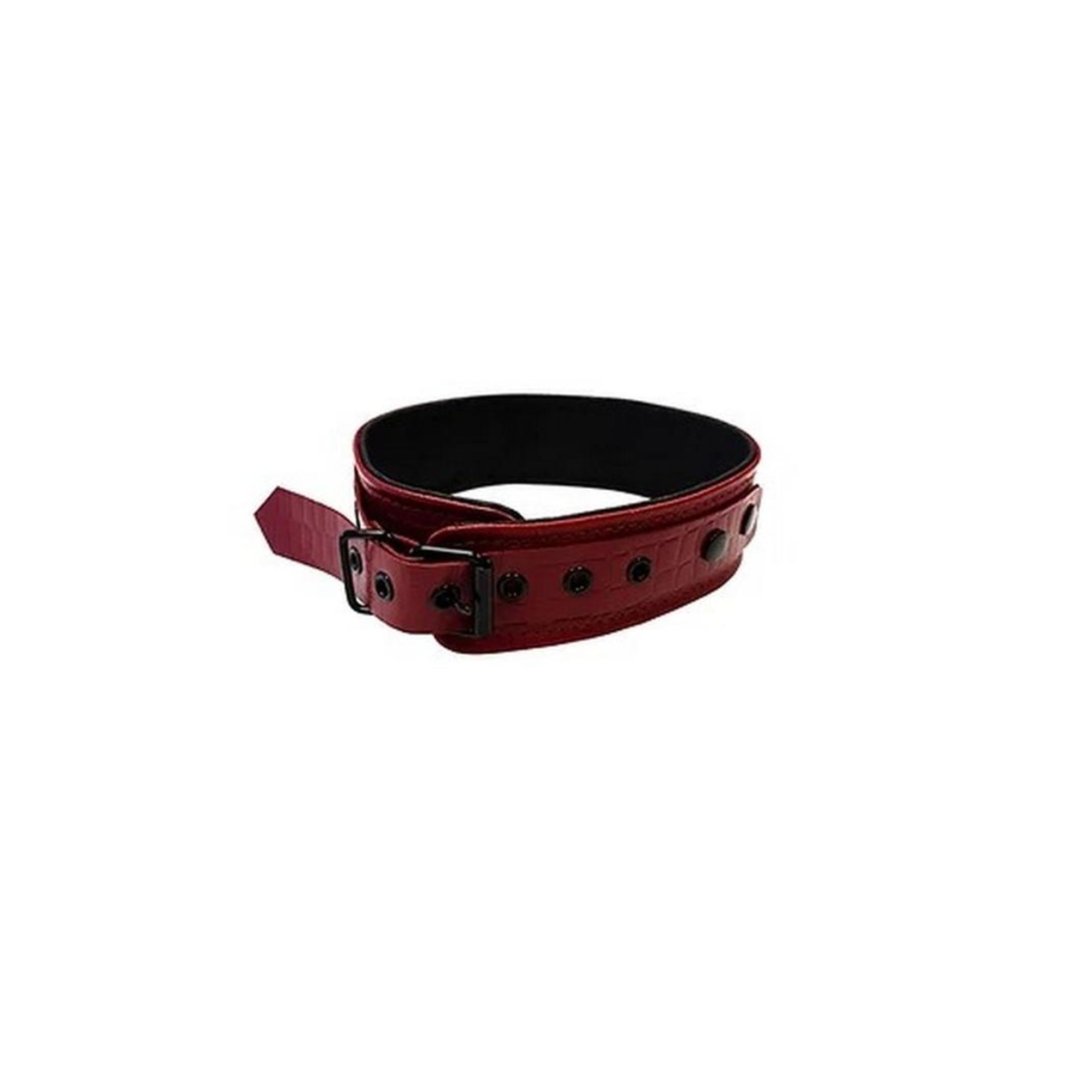 anaconda leather adjustable collar burgundy suede leather collar removable o ring steel buckle adjustable fit gothic accessory adult fashion edgy collar alternative style