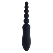 Silicone body-safe vibrator vibrating vibration vibe wand massager multifunctional turbo turbo-mode double-sided dual-ended anal-beads beaded-shaft anal-play butt-play butt-stuff anal-vibe clit clitoral clitoris stim stimulator stimulation sucker sucking suction splashproof usb-rechargeable magnetic-usb adult-toys black