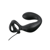 Black P-spot stimulator, vibrating anal plug, perineum stimulator, rechargeable.