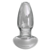 Glass pyrex borosilicate-glass transparent see-thru seethru see-through smooth frictionless anal anal-plug anal-play ass-play buttplug butt-plug butt-play butt-stuff prostate prostate-play temp-play temperature stimulation gaper gaping gape anal-gape open-tunnel clear