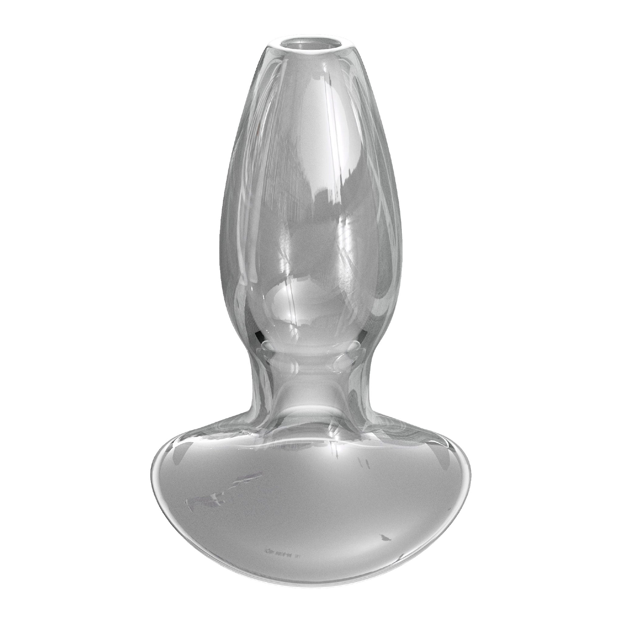 Glass pyrex borosilicate inflexible non-flexible rigid firm fullness temp-play sensation temperature anal anal-play anal-toys anal-plug plug probe butt butt-plug buttplug gaping gaper elite fantasy beginner nonvibe non-vibe non-vibrating nonvibrating hollow open tunnel open-tunnel arousal p-spot prostate unisex adult-toys clear
