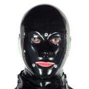 Latex rubber accessories mask special-mask hood full-face anatomical press-stud snap-button snap-on eye-mask latex-system shiny glossy versatile modular fetish fashion alt-fashion alternative cyber industrial bondage bdsm bdsm-gear bdsm-toys kink kinky kinky-play kinkwear anonymous sensory sensory-play sensory-deprivation costume cosplay halloween unisex black