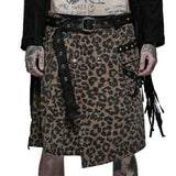Animal Print Kilt With Pockets & Belt