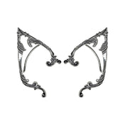 Pewter English-pewter accessories jewelry earring wrap ear ear-wrap elf elven fairy faery faerie molded cast-molded semi-malleable malleable adjustable nature forest arboreal arboreus intricate flourish swirling verdant fashion goth gothic fantasy lord-of-the-rings costume cosplay eldar arwen elrond legolas thranduril unisex